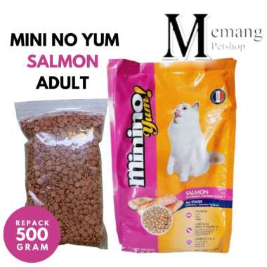 Minino Yum Salmon 500gram Kiloan - Makanan Kucing Cat Food