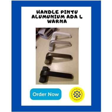 Set Handle Pintu Aluminium Weldom Gagang Pintu Minimalis untuk Pintu Rumah Aluminium 1 Set Cokelat