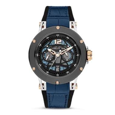 Jam Tangan Pria CERRUTI CIWGQ2224802 Velletri Blue Original