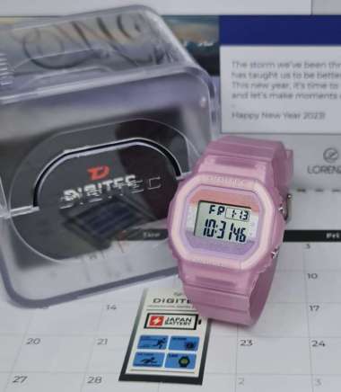 Jam Tangan Wanita Digitec 7024 Digital DG7024 pink transparan