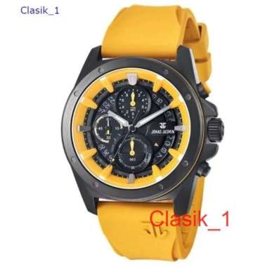 Original 100% Jam Tangan Pria Sporty Crono JONAS JASMIN Garansi resmi Kuning