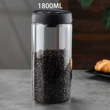 Toples Kaca Biji Kopi Coffee Beans Vacuum Sealed Lid