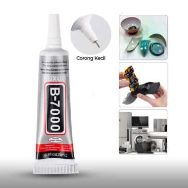 SUXUN Lem Kuat Serbaguna Power Glue Strong Adhesive 15 ML B-7000 Lemari Tas Pakaian Plastik Lem Setan Baju Susun Serba Napoly Terkuat Campur Hitam IH
