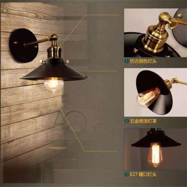 FL 1071 LAMPU DINDING MINIMALIS INDUSTRIAL RETRO VINTAGE DEKORATIVE