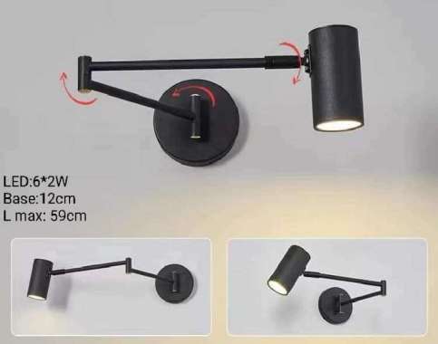 FL 1671 LAMPU DINDING BACA BUKU MINIMALIS TANGKAI FLEKSIBEL SOROT