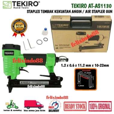 Mesin Staples Jok Motor Sofa Merk Tekiro Original Air Stapler AT-AS1130 Type A1022J