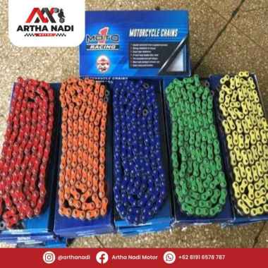 Rantai Motor Ukuran 428 140 Warna Orange Biru Hijau Biru