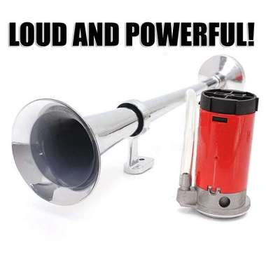 Klakson Trompet Truk Mobil Single Air Horn Super Sound Keren DOV 12 Silver