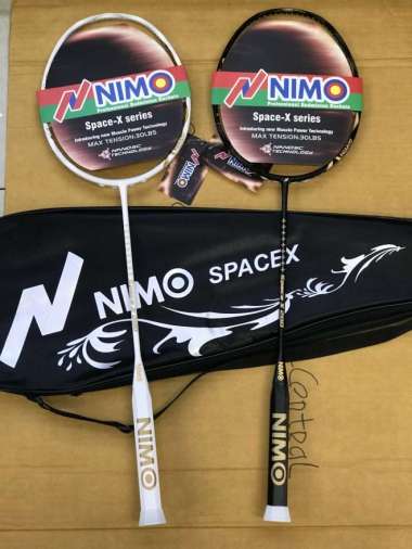 RAKET BULUTANGKIS NIMO SPACE X 200 FULL CARBON ORIGINAL FREE COVER TERJAMIN