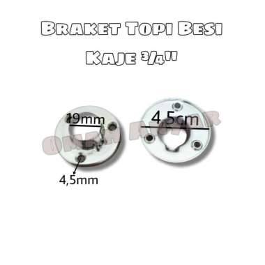 Braket Topi Gantungan Pipa 1" SS Stainless Steel KAJE 3/4"