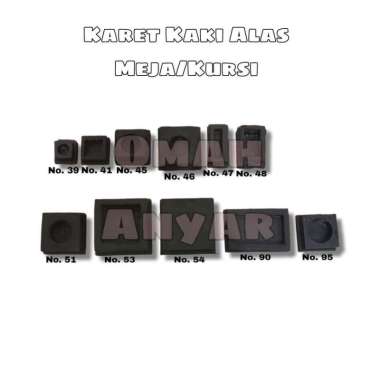 10 PCS Karet Kaki Alas Meja Kursi Tutup 2x2 3x3 3,5x3,5 4x4 5x5 Pipa Holo Aluminium 39 41 45 46 51 5