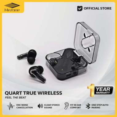 Mezone Quartz True Wireless Earphones TWS Bluetooth Hitam
