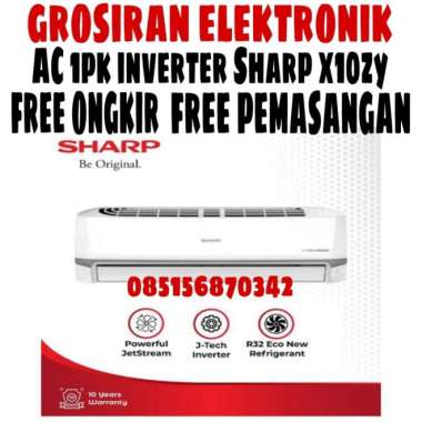 AC SHARP 1PK INVERTER X10ZY + PEMASANGAN (PROMO DEPOK)