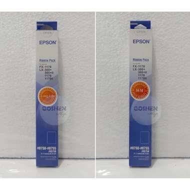 Tinta EPSON Ribbon Pack / Pita EPSON 8750 8755 8758 FX-1170 LX-300+ LX-300+II LX-1170 LX-1170II 16 m