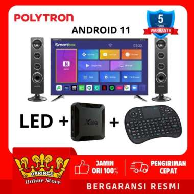 POLYTRON LED Digital TV 24 Inch SMART ANDROID BOX 11 24TV1855 +SPEAKER MULTYCOLOUR