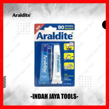 ARALDITE BIRU 90 Menit Epoxy Adhesive Rapid - Lem Epoksi Besi Perekat