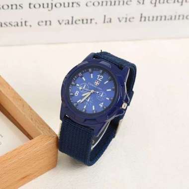 Jam Tangan Pria Army Tali Canvas Jam Tangan Canvas Navy