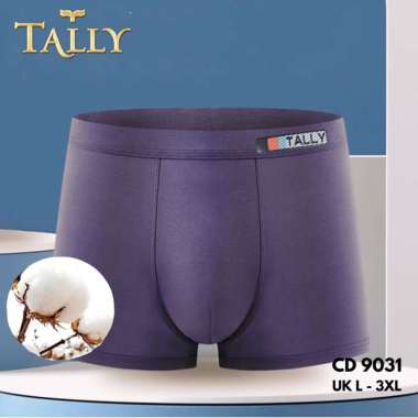 TALLY 1 Pcs Celana Boxer Pria/Cowo Katun Fit to L - 3XL Cd Pria Dewasa Lembut dan Nyaman Dipakai CD