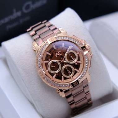 ALEXANDRE CHRISTIE AC 9205 / AC9205 BROWN ROSEGOLD SAPPHIRE WANITA ORI