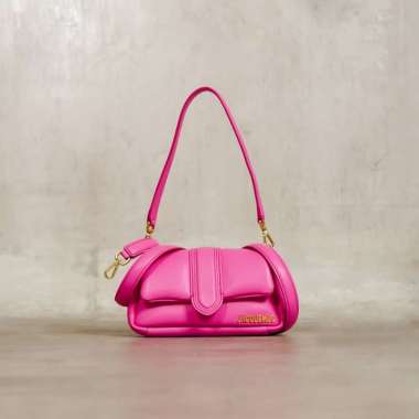 Tas JACQUEMUS LE BAMBIMOU FLAP PUFFED FUSCHIA PINK SHOULDER BAG 100% ORIGINAL 20X10X8CM