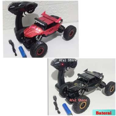 MOBIL REMOTE ROCK CRAWLER OFFROAD 4WD MAINAN MOBIL RC SKALA 1:18 Monster MK
