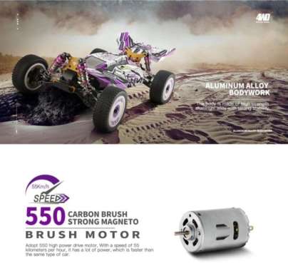 RC CAR WL 124019 RC BUGGY METAL CHASSIS 1/12 4WD 60KM/H RC CAR RTR 124019+batre