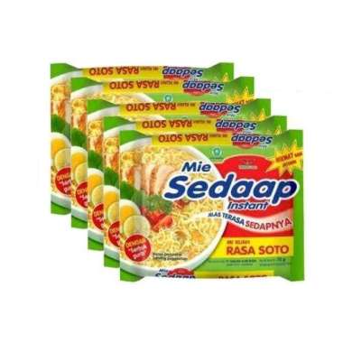 Promo Harga Sedaap Mie Kuah Soto per 5 pcs 75 gr - Blibli