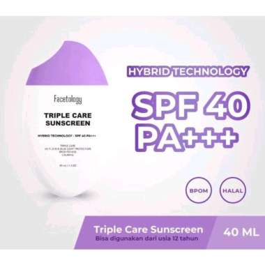 Facetology Triple Care Sunscreen SPF 40 40ml