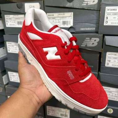 NEW BALANCE 550 SNEAKERS FOR MENS ORIGINAL BNIB RED WHITE (BB550VND) 45
