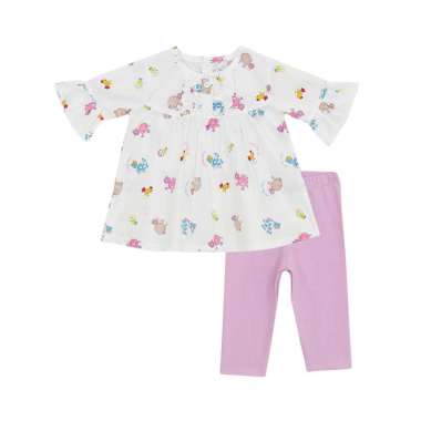 Torio Setelan Anak Perempuan Set Animal Print 3-6 bulan
