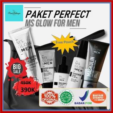 Paket Perfect MS Glow Men / Ms Glow For Men Original BPOM Free Pouch