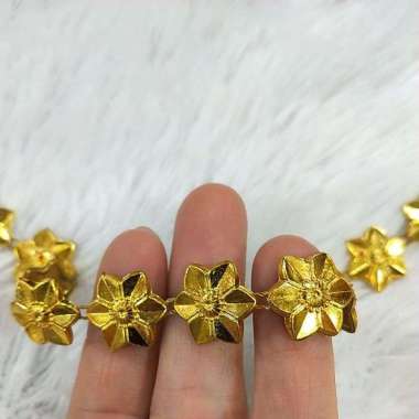 Manik Rantai Plat Gold Meteran Bintang