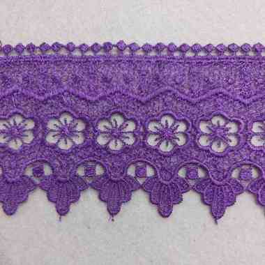 Renda Bordir Lebar 9,5cm METERAN Ungu