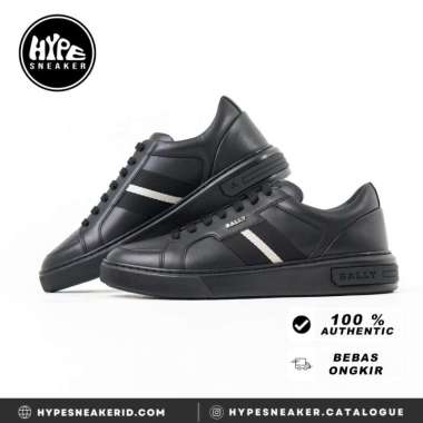 Sepatu BALLY STRIPE WHITE BLACK MOONY SNEAKERS 100% ORIGINAL 39