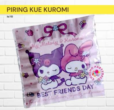 Piring Kue KUROMI SANRIO / Piring Kue Ulang Tahun Kuromi Melody Sanrio Kuromi