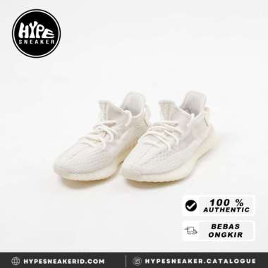 Sepatu ADIDAS YEEZY 350 V2 BONE WHITE Sneaker 100% ORIGINAL 40