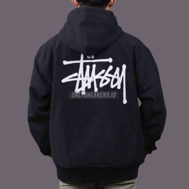 STUSSY BASIC STUSSY BLACK HOODIE (100% AUTHENTIC) S