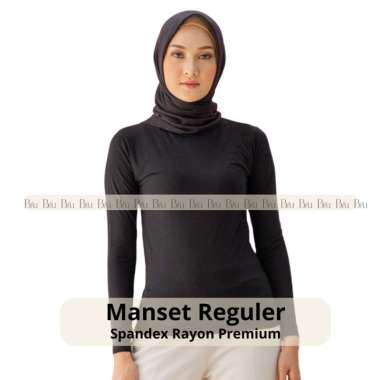 Biiu Kaos Inner Manset Wanita Lengan Panjang Spandex Rayon Premium M Coklat