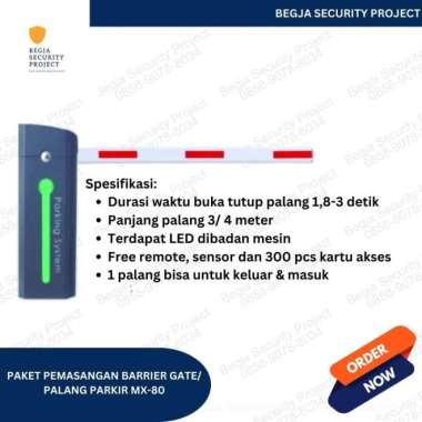 PALANG PARKIR/ BARRIER GATE/ PALANG OTOMATIS MX-80 INCLUDE PEMASANGAN