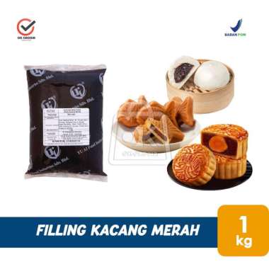 Filling Kacang Merah Yu-Ai Red Bean Paste Isian Bakpao Dorayaki Mooncake (Asli 1kg)