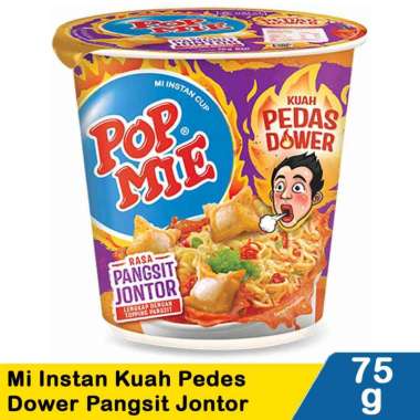 Pop Mie Mi Instan Pedes Dower Pangsit Jontor 75g