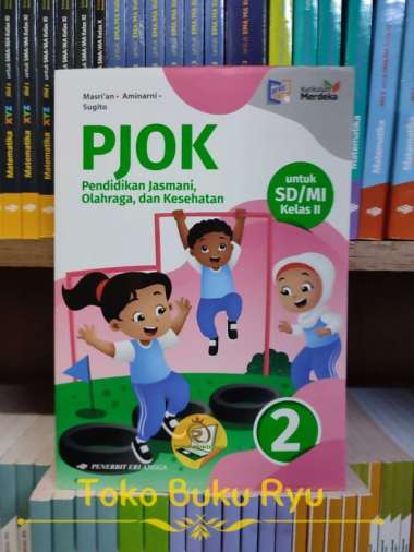 Buku PJOK Kelas 2 SD Kurikulum Merdeka Erlangga Multivariasi Multicolor