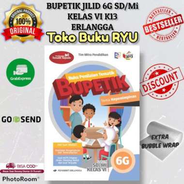 Bupetik Jld.6G SD/Mi Kelas 6 K13 Erlangga Multivariasi Multicolor