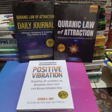 1 Paket 3 Buku Quranic law of Attraction Daily, positif Vibration, Multivariasi Multicolor