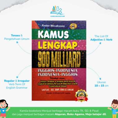 Kamus Bahasa Inggris Indonesia Lengkap Umum Berwarna Multivariasi Multicolor