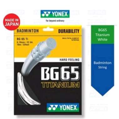 Yonex BG65 Titanium SP | Senar Raket Badminton White