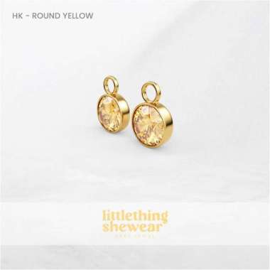 Jakarta Littlethingshewear Liontin Loop Hoop Round Swarovski Kuning β 17k Anti Karat Anti Alergi Ama