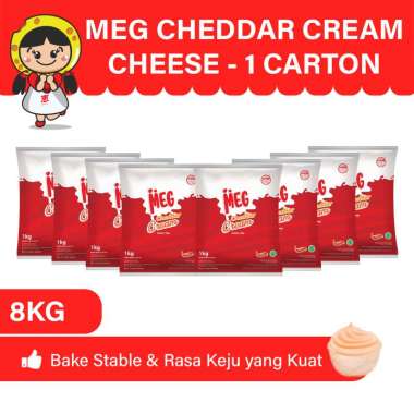 MEG Cheddar Cream Keju 1 Kg - 8pcs (1 Karton)