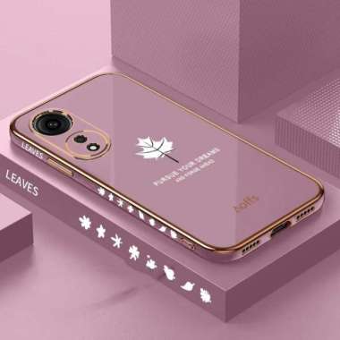 Promo Case Maple Oppo A58 4G Softcase Plating Terbaru Oppo A58 4G Ungu