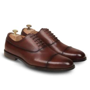 Conrad Cap Toe Coffee - Nappa Milano - Nappa Milano - Sepatu Pria 40